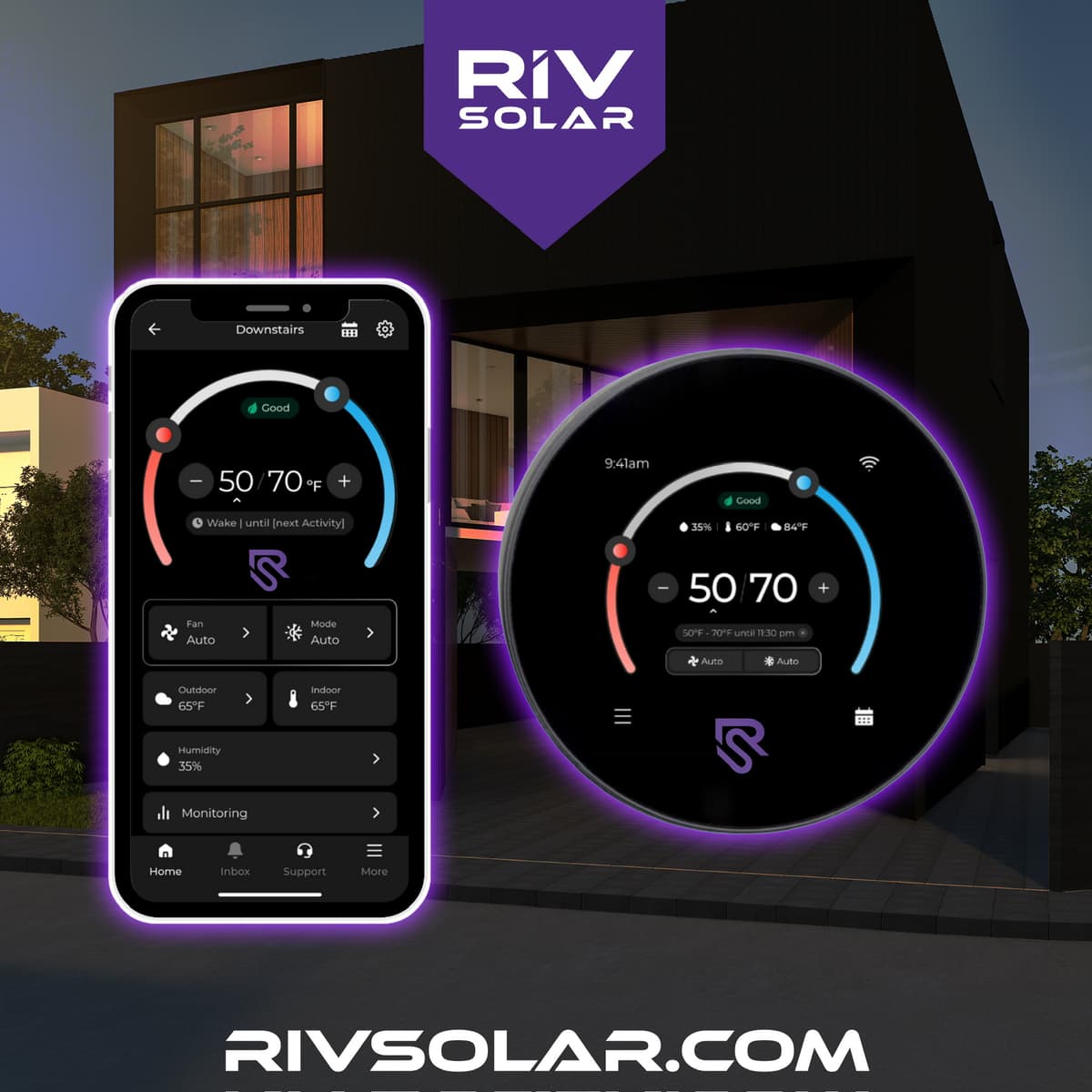 RIV Solar exclusive Nuve thermostat upgrade — limited time offer